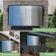 thumbnail image 2 of Outdoor TV Cover 52 to 55 Inches, Sky Blue Grey Gradient Wood Grain Farmhouse Retro Striped Waterproof TV Cover with Remote Control Pocket, Flat Screen TV Cover Protector for Outside TV, 2 of 6