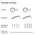 thumbnail image 5 of UTOPIA ALLEY Wall Mounted 3/4 Inch Curtain Rod - Curtain Rods For Windows 28 to 48 Inch, Adjustable Drapery Rods, Nickel Curtain Rods, Bedroom Curtain Rods, Tapestry Poles (Nickel, 28"-48"), 5 of 8