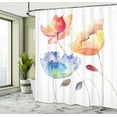 thumbnail image 5 of Ambesonne Vintage Shower Curtain, Nature Flowers, 69"Wx84"L, Orange Blue Red, 5 of 5