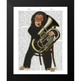 thumbnail image 2 of Fab Funky 20x24 Black Modern Framed Museum Art Print Titled - Chimp Playing Tuba, 2 of 5