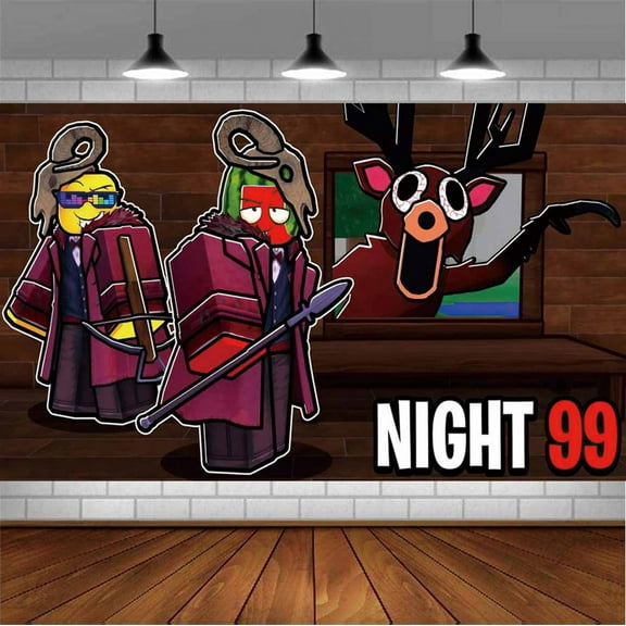 99 Nights in the Forest Backdrop Banner Party Supplies Poster Movie Theme Background for Photography Birthday Decorations