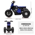 thumbnail image 2 of Voltz Toys Ride-on Motorcycle for Kids, 6V Ride on Car for Kids 18-60 Months, Battery Powered 3-Wheeler with LED Lights and Music (Blue), 2 of 6