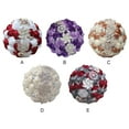 thumbnail image 3 of Ruiboury Satin Artificial Flower Bouquet For Bridal Weddings Realistic Appearance wine red+ white 1Set, 3 of 6