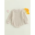 thumbnail image 4 of Baby Boy Girl Knit Sweater Romper Newborn Oversized Onesie Crewneck Sweatshirt Jumpsuit Cute Fall Outfits, 4 of 6