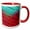 Red/White, variant on 3drose, Turquoise Red Speckled Wood, 15oz Two-tone Red Mug