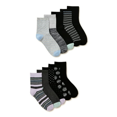 

No Boundaries Juniors Graphic Shortie Crew Socks 10-Pack