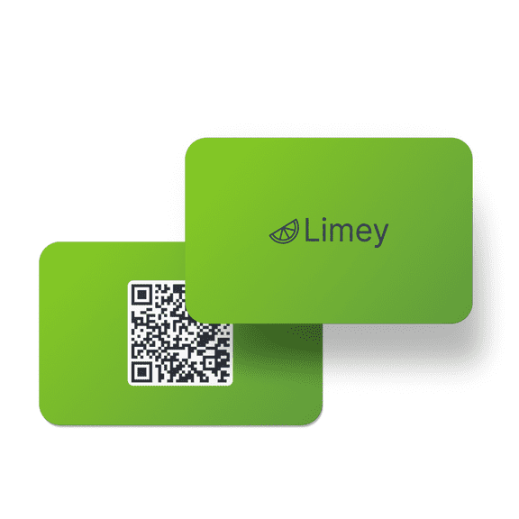 Limey Card - Digital Business Card - Lime Matte Finish | NFC + QR | Tap & Connect