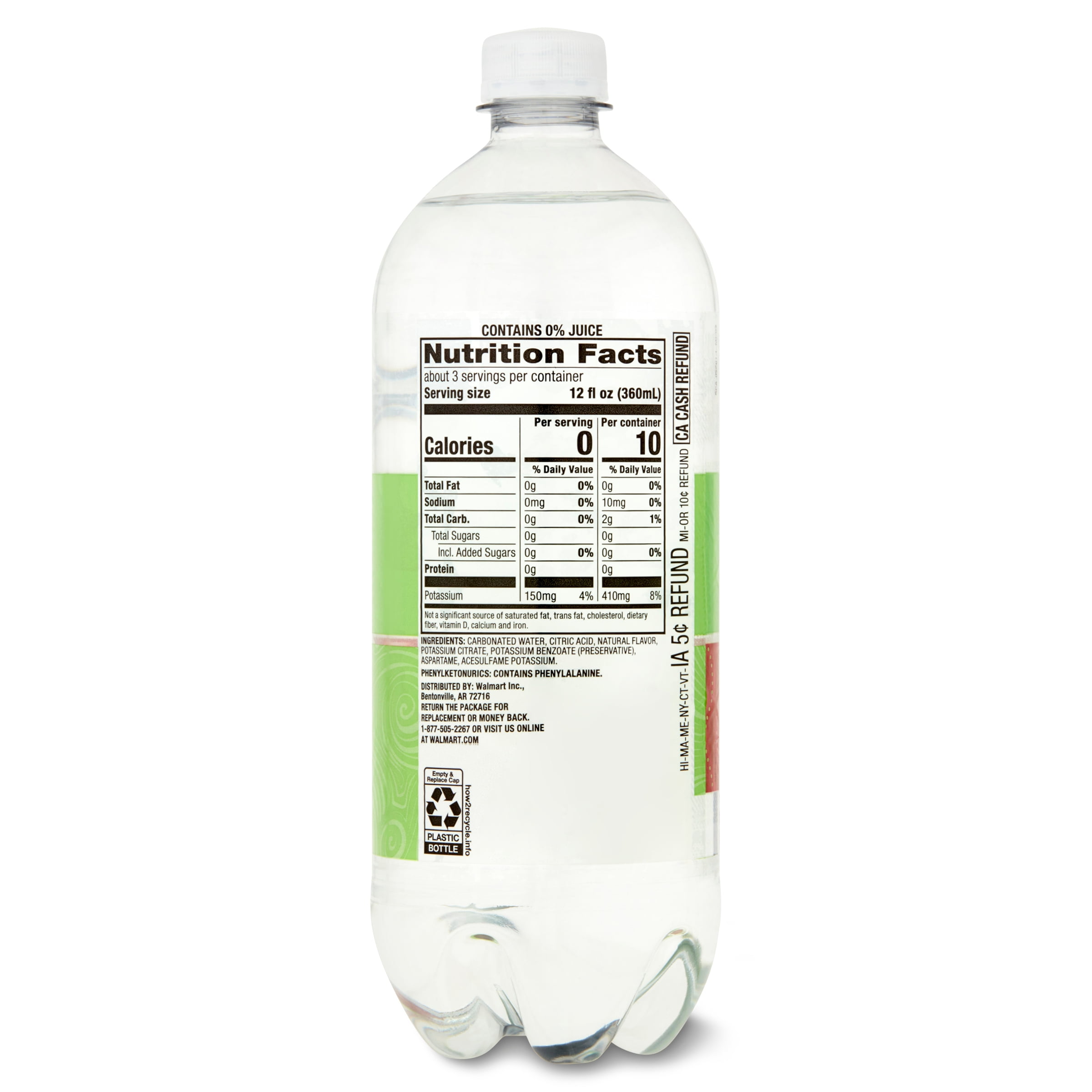 (12 pack) Clear American Cherry Limeade Sparkling Water, 33.8 fl oz