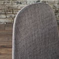 thumbnail image 3 of GDF Studio Haleigh Mid Century Modern Fabric Upholstered Dining Chairs, Set of 2, Light Gray and Dark Walnut, 3 of 11