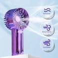 thumbnail image 4 of weibbin Electroplating Handheld Spray Small Fan USB Charging Portable Desktop Silent Big Wind Outdoor Fan, 4 of 8