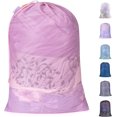 thumbnail image 1 of Étiquette et Fermeture à Cordon Verrouillable Rose Grand Sac à Linge en Maille Lavable, 1 of 4