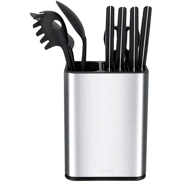 Yeesam Art Knife Block, kitchen Knife Holder without Knives, Stainless