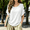 White, variant on LJEFF Womens Casual Loose Fit T-Shirt, Dolman Short Sleeve Soft Crew Neck Button Summer Blouse for Women Yellow