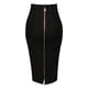 thumbnail image 4 of Falda lápiz bandaje de cintura alta y largo hasta la rodilla para mujer - Cierre con cremallera trasera - Poliéster/spandex, XS-XXL - Ropa de fiesta/cóctel, 4 of 4