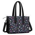 thumbnail image 2 of Teacher Tote Bag,Pioneer Flower Floral Print Pattern Teacher Utility Tote Bag,Large Work Tote Bags for Women with Multiple Pockets,Top Zipper Closure,13.8x10.6x6.7 Inch, 2 of 5