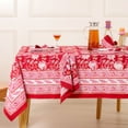 thumbnail image 3 of Hand Block Printed Table Cover - Exquisite Design, Premium Cotton Fabric, Perfect for Dining and Decor, Dining Table Linen Color Cherry Red 16 Seater 72 x 190 Inches Rectangle, 3 of 8