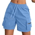 thumbnail image 2 of Byworldtasic Women's Hiking Cargo Shorts Quick Dry Lightweight Summer Shorts for Women Athletic Golf Pockets, 2 of 6