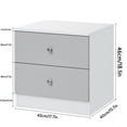 Hommpa 2 Drawers Nightstand High Gloss Bedside Table, Modern Night