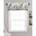 thumbnail image 3 of Green Yellow Tropical Leaves Kitchen Valances for Windows Farmhouse Linen Window Valance Curtain for Living Room Window Treatment Vintage Botanical Summer Valance Rod Pocket Topper, 42 x 12 Inch, 3 of 6