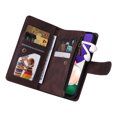 thumbnail image 2 of Case for Samsung Galaxy A22 5G Cover Zipper Pocket Wallet Case Magnetic Protective - Braun, 2 of 5