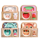 thumbnail image 1 of Juego de vajilla de fibra de bambú para niños, cuenco creativo de dibujos animados, compartimento, plato de cena, cuchara, tenedor, taza, vajilla de regalo de cinco piezas, 1 of 2