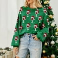 thumbnail image 4 of Christmas Sweaters for Women 2025 Long Sleeve Crewneck Glass Sequin Knitted Pullover Sweater Jumper Tops, 4 of 6