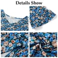 thumbnail image 6 of Shine Up Blouses for Womens Floral Print Tunic Tops Summer V-Neck 3/4 Ruffle Sleeve Blouse, 6 of 7