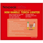 Navpeak Mini Torch Cigar Lighter Clamshell Windproof Refillable Butane Included 3 PACK (Black+Red+Blue) (Butane Included)