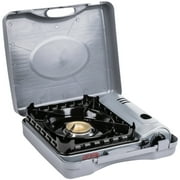 Chef Master 90019 Portable Butane Stove, 15,000 BTU Single Burner Gas Stove, Camping and Backpacking Essentials, Piezo Electric Ignition, Double Wind Guard Burner, Hard Carrying Case
