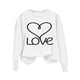 thumbnail image 4 of RKSTN Valentine Gifts Women's Valentine's Day Sweatshirts Plus Size Crewneck Heart Graphic Print Hoodless Sweatshirt Womens Casual Oversized Round Neck Loose Comfy Sweatshirt Fall Spring Clothes, 4 of 6