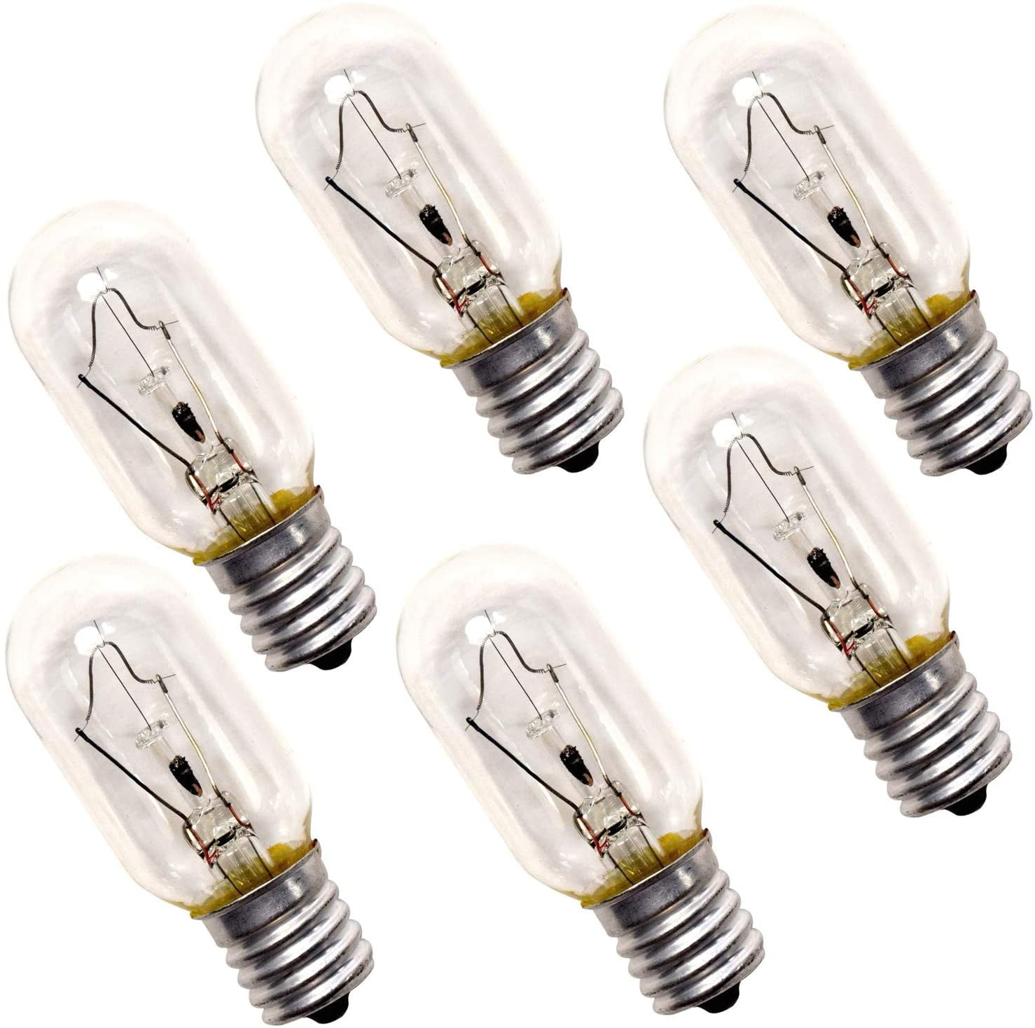 6 Pack 40 Watts Microwave Replacement Bulb for Most Ge Ovens Replaces Part 