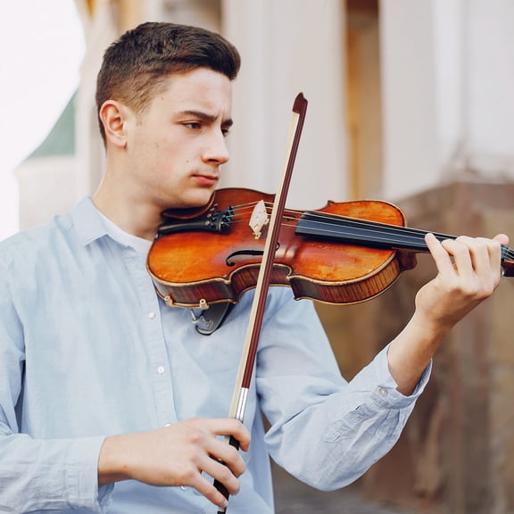 DEEPCRAFF Handmade Wooden Violin Bow with Natural Horsehair, and Comfortable for Practice and Performance Use