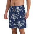 thumbnail image 2 of Logiee Dragon Print Mens Swim Trunks Quick Dry Board Shorts,Breathable Hawaii Beach Shorts Swimwear Bathing Suits-Small, 2 of 6