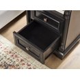 thumbnail image 5 of AENKYO Farmhouse 2-Drawer Nightstand with Charging Station, Rustic Wooden End Table for Bedroom & Living Room, Black, 5 of 8