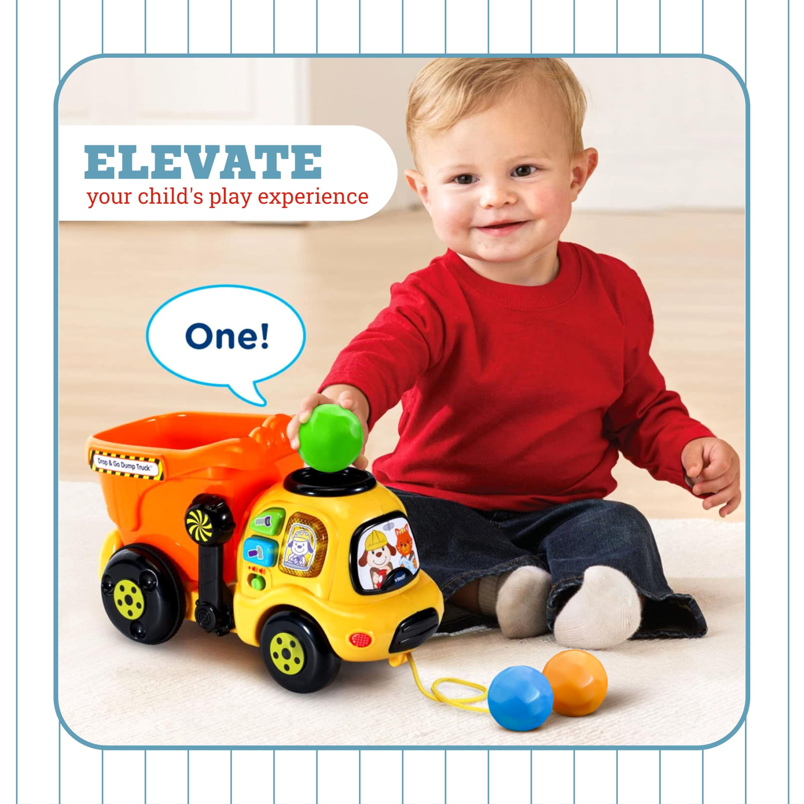 Botabee Multi-Colored Replacement Ball Set for VTech Drop & Go Dump Truck | Vibrant, Colorful Rock Balls Compatible with Vtech Construction Toy | Pack of 6
