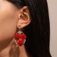 thumbnail image 3 of Luxury Romantic Red Velvet Rose Zircon Necklace Earrings Ring Set For Women Charming Flower Pendant Female Jewelry Birthday Gift, 3 of 8