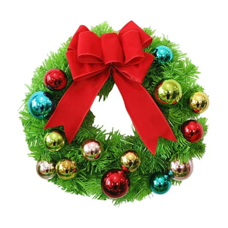 JIhuahe Christmas Wreath Artificial Flower Decoration for Door Hanging Wall Decor Holiday Home Party Wedding Events and Seasonal Festive Displays Dark Green JIhuahe Christmas Wreath Artificial Flower Decoration for Door Hanging Wall Decor Holiday Home Party Wedding Events and Seasonal Festive Displays Dark Green