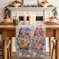 thumbnail image 2 of Table Runner 90 Inches Long for Kitchen Dining, Blue Purple Gnomes Dresser Scarf Farmhouse, Dining Table Decorations for Wedding/Parties, Spring Vintage Hydrangea Flower Leaf 13 x 90 In, 2 of 8