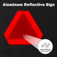 thumbnail image 3 of T&R Metal Slow Moving Vehicle Sign, Safety Triangle Sign - 2 Pack - 14 x16 Inches - Reflective, UV Protected, Waterproof, Weatherproof and Fade Resis, 3 of 6