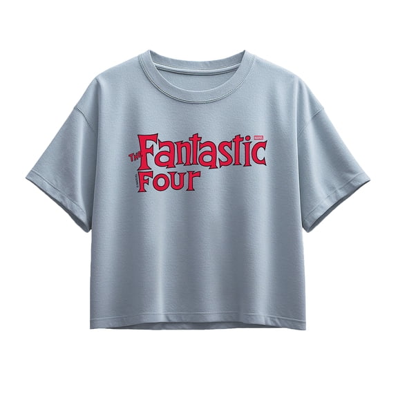 Fantastic Four - Fantastic Four Classic Logo Short Sleeve Boxy Graphic T-Shirt