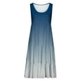 thumbnail image 5 of Abomasnow Women's Casual Sleeveless Crew Neck Tank Dress Tiered Flowy Loose Maxi Long Dress Gradient Color Dresses Vacation Holiday Beach Sundresses, 5 of 6