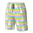 thumbnail image 5 of Naloa Rainbow Rabbit Men's Beach Shorts, Surfing shorts, Swim trunks, Quick Dry Swim Trunks for Surfing Beach Fun -, 5 of 9