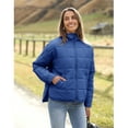 thumbnail image 2 of PUWEI Women's Oversized Lightweight Puffer Jacket Coat Warm Full Zip Long Sleeve Down Coat, 2 of 7