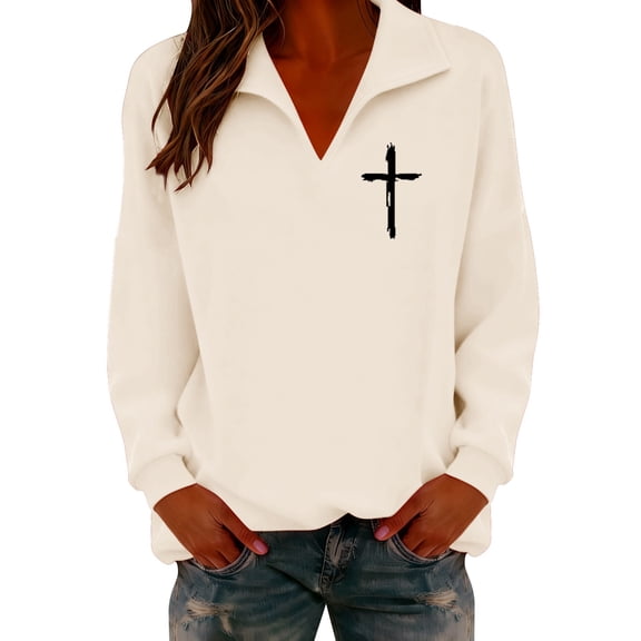 MESSUEN Baggy Sweatshirt for Women Comfort Sweatshirt Thermal Long Sleeve Women Womens Sweat Shirts Womens Sweatshirts Trendy Women's Sweatshirts Beige L