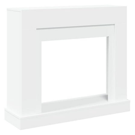Fireplace Surround White 39.4x11.8x34.4 Engineered Wood