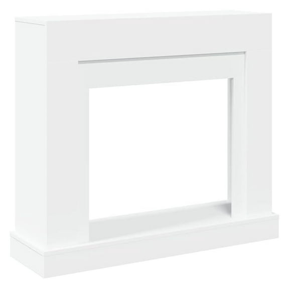 Fireplace Surround White 39.4x11.8x34.4 Engineered Wood