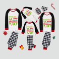 thumbnail image 1 of Pijamas familiares a juego de Navidad, conjuntos de pijamas a cuadros blancos y negros, Just Who Loves Christams en julio, 1 of 4