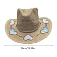 thumbnail image 3 of LLDYYDS - Juego de pendientes y botas de vaquera con diamantes de imitación y sombrero de vaquero, estilo occidental, de fieltro, estilo jazz, para mujer, 3 of 6