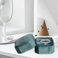 thumbnail image 6 of Box Holder s Bearer Vintage Ear Velvet Jewelry Box for Anniversary Girls - Green Double Slots, 6 of 6