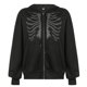 thumbnail image 4 of Chaqueta gótica con diamantes de esternón para mujer, abrigo holgado con capucha académica oscura de otoño, sudadera de manga larga estilo punk, 4 of 6